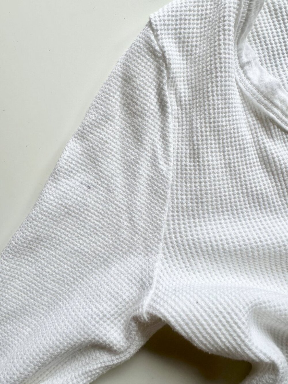 SPLENDID Forever White Micro Modal Cotton Waffle Knit Henley T-Shirt, Size S - Picture 10 of 16